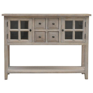 Glazed Console Cabinet | 2 Doors & 4 Drawers | Display Storage