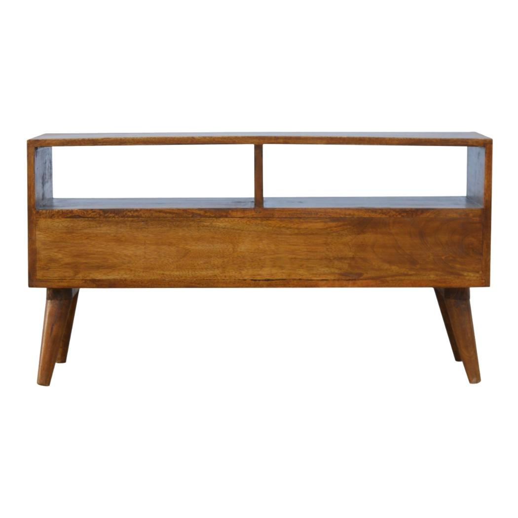 Gold Art Pattern Media Unit | Drawer Storage | Decorative TV Furniture