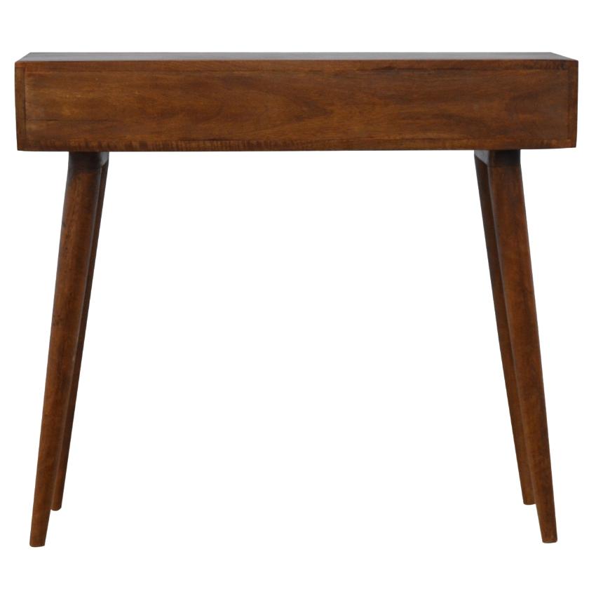 Gold Geometric Console Table | 2 Drawers | Solid Mango Wood