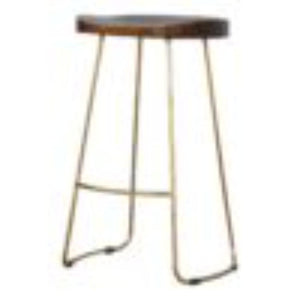 Gold Iron Bar Stool | Metal Frame | Modern Kitchen Seating