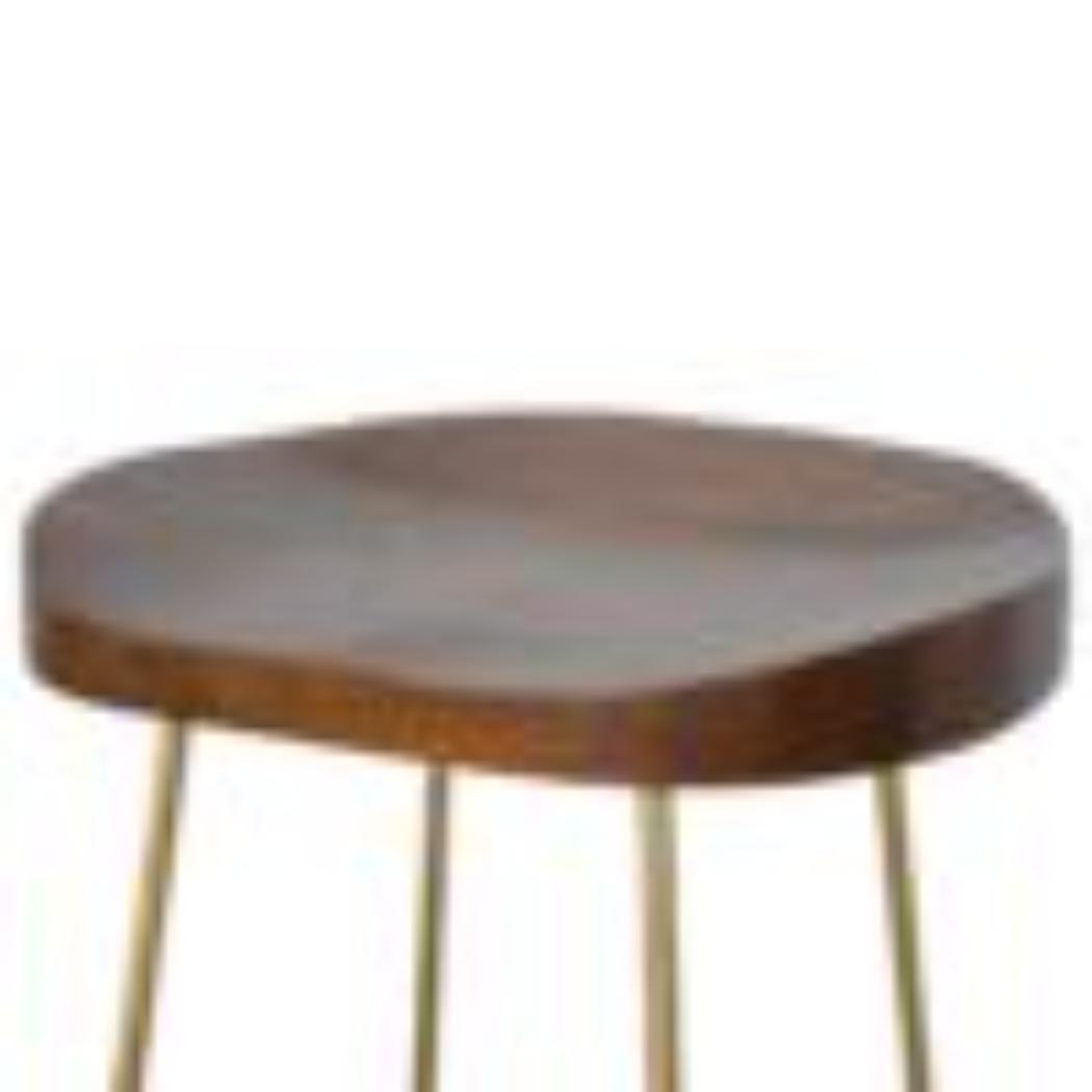 Gold Iron Bar Stool | Metal Frame | Modern Kitchen Seating