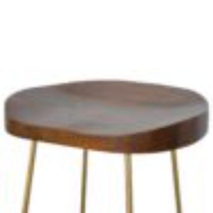 Gold Iron Bar Stool | Metal Frame | Modern Kitchen Seating