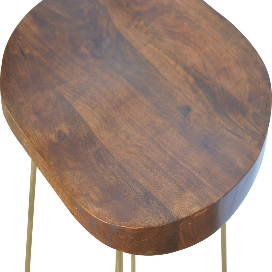 Gold Iron Bar Stool | Metal Frame | Modern Kitchen Seating