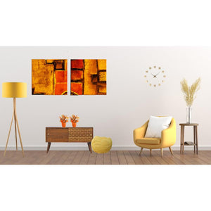 Gold Pattern Sideboard | 2 Sliding Doors | Solid Mango Wood