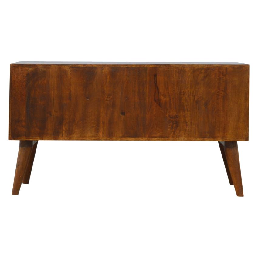 Gold Pattern Sideboard | 2 Sliding Doors | Solid Mango Wood