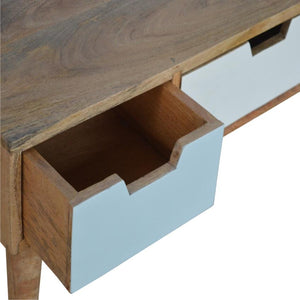 Gradient Drawer Mango Wood Media Unit | 2 Drawers | Open Shelf