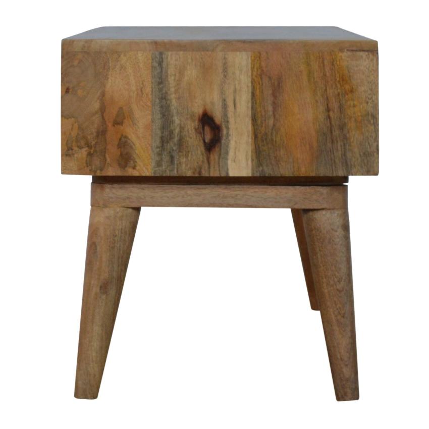 Gradient Drawer Mango Wood Media Unit | 2 Drawers | Open Shelf