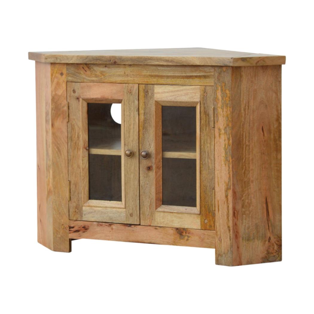 Granary 2 Door Corner TV Cabinet | Space Smart Design | Living Room Storage