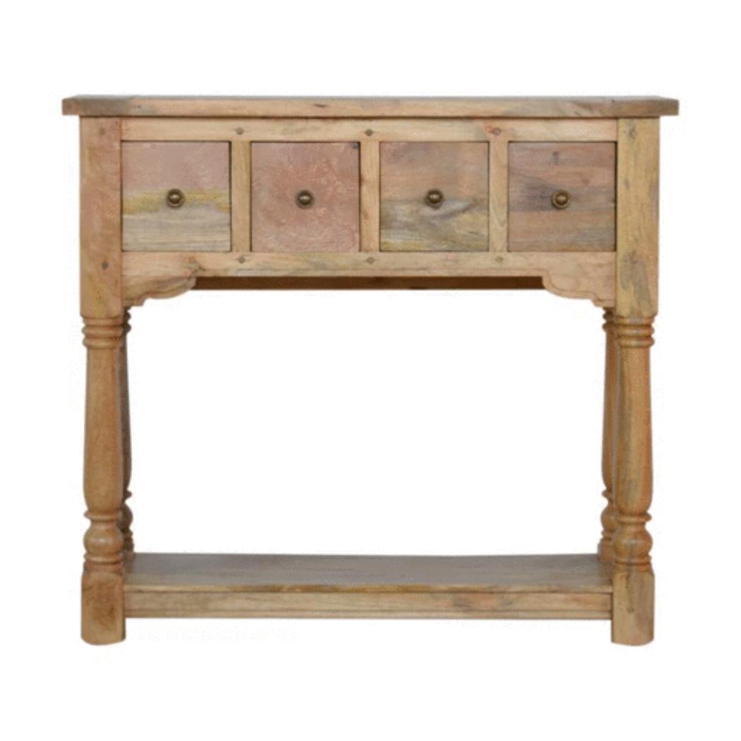 Granary 4 Drawer Console Table | Practical Storage | Hallway and Living Room Furniture