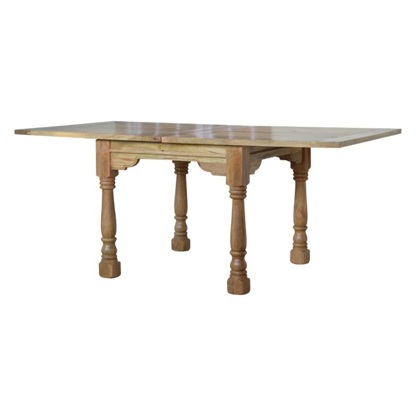 Granary Mango Wood Butterfly Dining Table | Extendable | Turned Legs