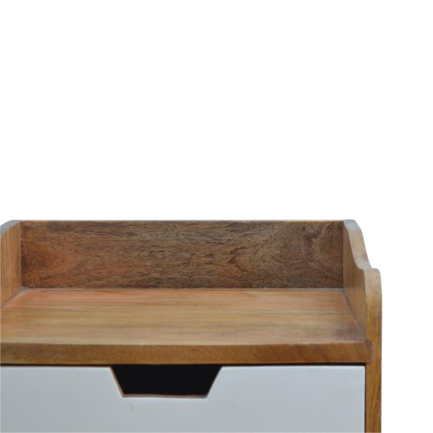 Green Gradient Bedside Table | 3 Drawers | Solid Mango Wood