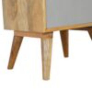 Grey & White Bedside Table | Cut-Out Detail | Two-Tone Bedroom Storage
