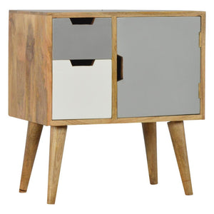 Grey & White Painted Cabinet | Two-Tone Storage | Decorative Accent Furniture