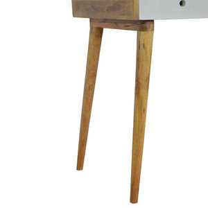 Grey Gradient Gallery Writing Desk | 3 Drawers | Solid Mango Wood