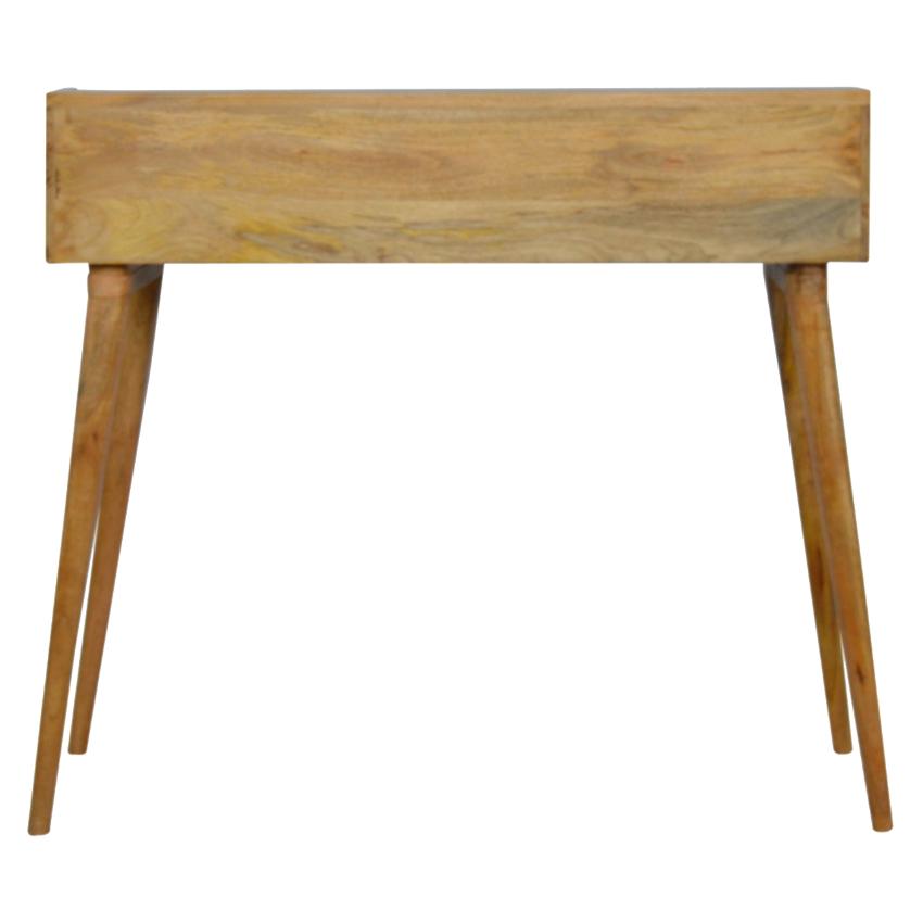 Grey Gradient Gallery Writing Desk | 3 Drawers | Solid Mango Wood
