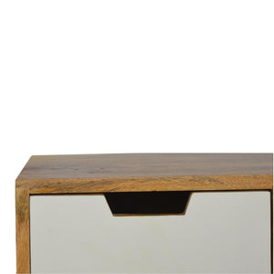 Grey Gradient Mango Wood TV Unit | 4 Drawers | 2 Open Shelves