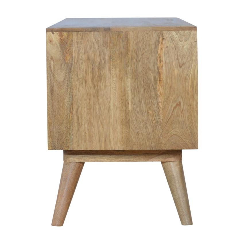 Grey Gradient Mango Wood TV Unit | 4 Drawers | 2 Open Shelves