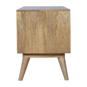 Grey Gradient Mango Wood TV Unit | 4 Drawers | 2 Open Shelves