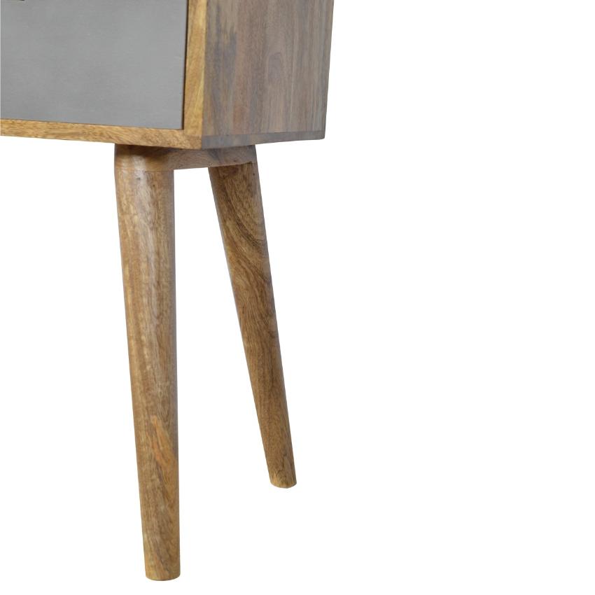 Grey Ombré Mango Wood Console Table | 4 Drawers | Nordic Legs