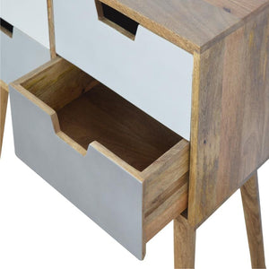 Grey Ombré Mango Wood Console Table | 4 Drawers | Nordic Legs