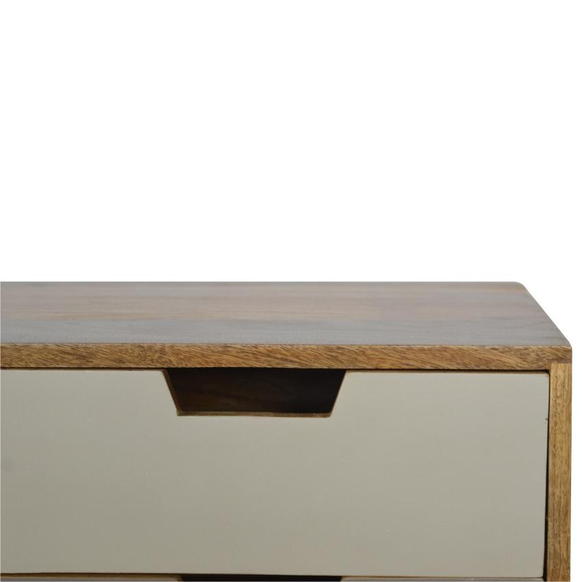 Grey Ombré Mango Wood Console Table | 4 Drawers | Nordic Legs
