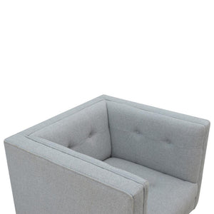 Grey Tweed Armchair | Upholstered Accent Chair | Classic Living Room Seating