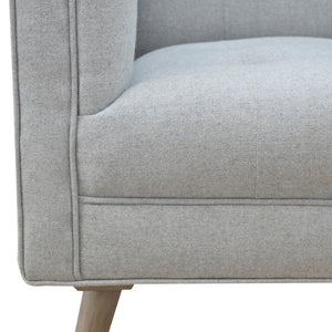 Grey Tweed Armchair | Upholstered Accent Chair | Classic Living Room Seating