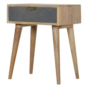 Grey Tweed Bedside Table | Distinctive Detail | Versatile Home Furniture