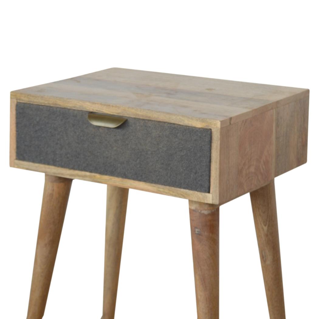 Grey Tweed Bedside Table | Distinctive Detail | Versatile Home Furniture