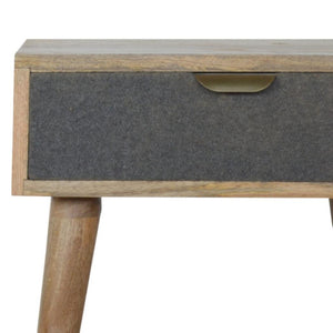 Grey Tweed Bedside Table | Distinctive Detail | Versatile Home Furniture