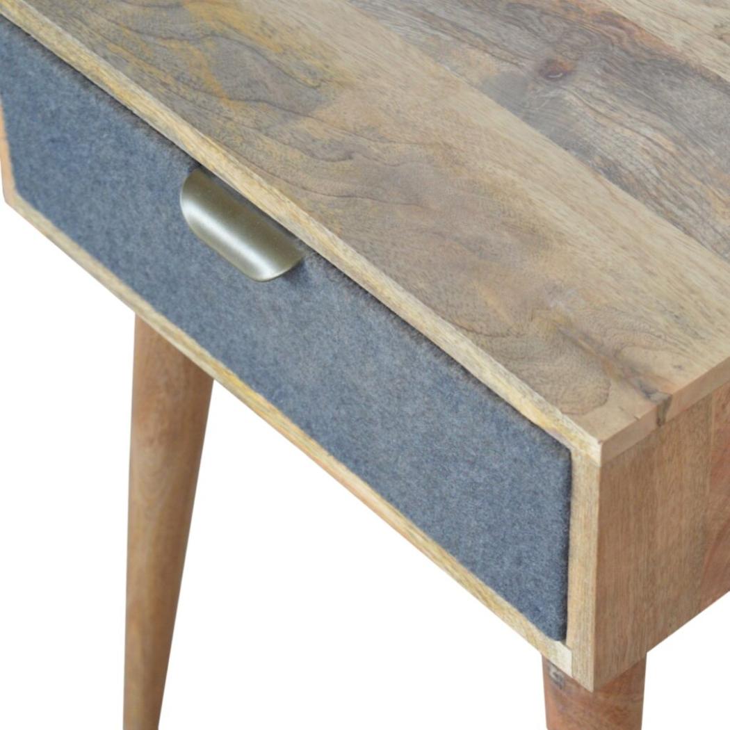 Grey Tweed Bedside Table | Distinctive Detail | Versatile Home Furniture