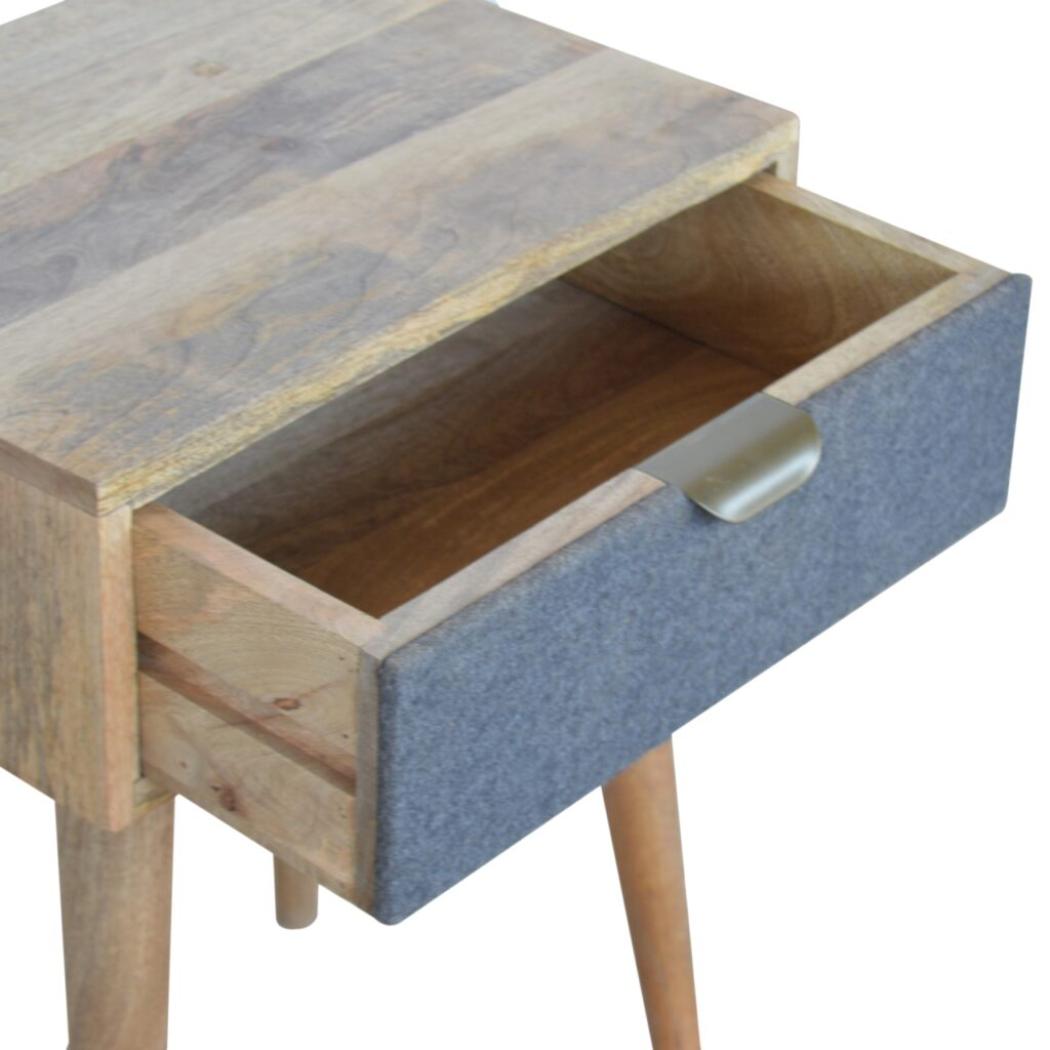 Grey Tweed Bedside Table | Distinctive Detail | Versatile Home Furniture