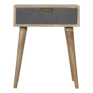Grey Tweed Bedside Table | Distinctive Detail | Versatile Home Furniture