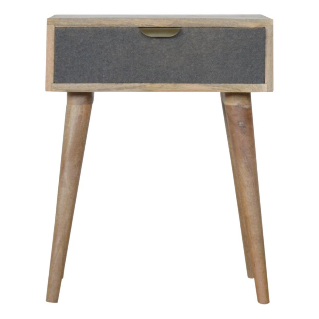 Grey Tweed Bedside Table | Distinctive Detail | Versatile Home Furniture