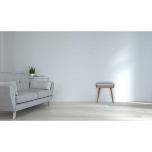 Grey Tweed Tray Style Footstool | Textured Upholstery | Versatile Living Room Seating