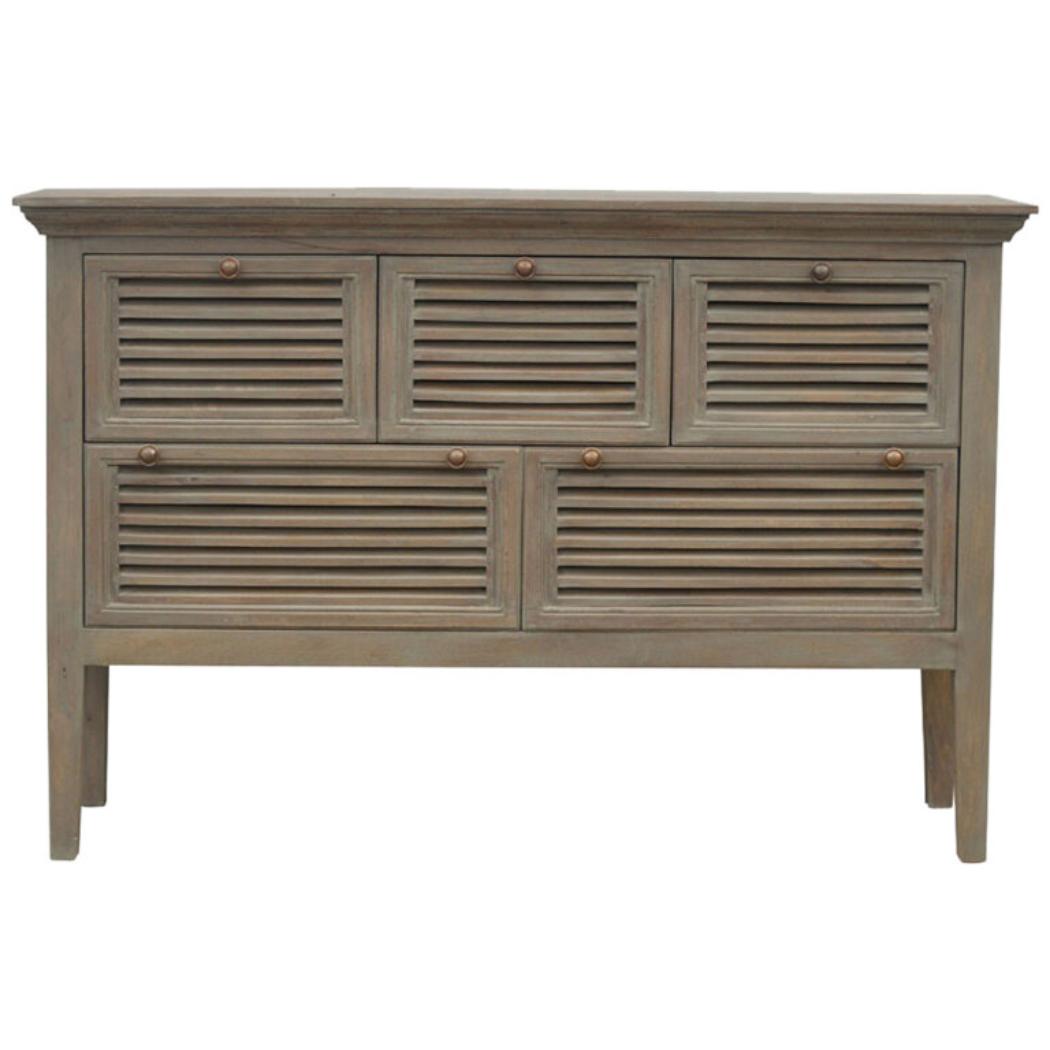 Grey Wash Shutter Sideboard | 5 Shutter Doors | Statement Storage