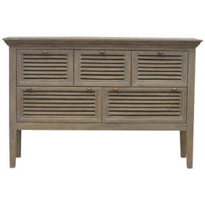Grey Wash Shutter Sideboard | 5 Shutter Doors | Statement Storage