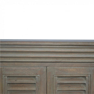 Grey Wash Shutter TV Cabinet | Media Storage | Rustic Shutter Design