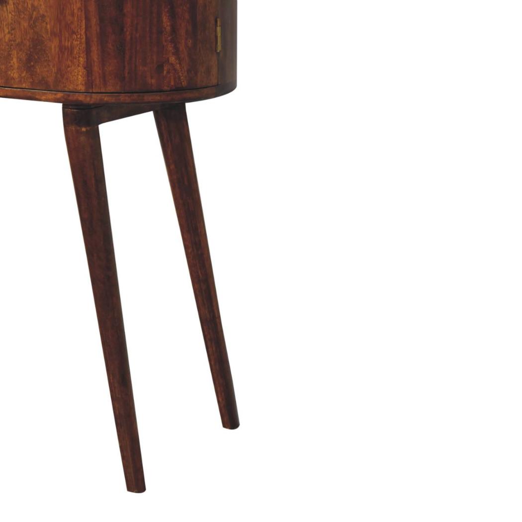 Grove Console Table | Solid Mango Wood | Chestnut Finish | Slim Hallway Display Table