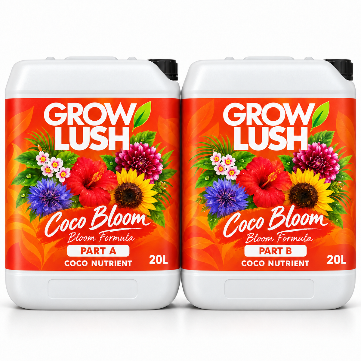 Growlush Coco Bloom A&B 20L | Two-Part Coco Flowering Nutrient