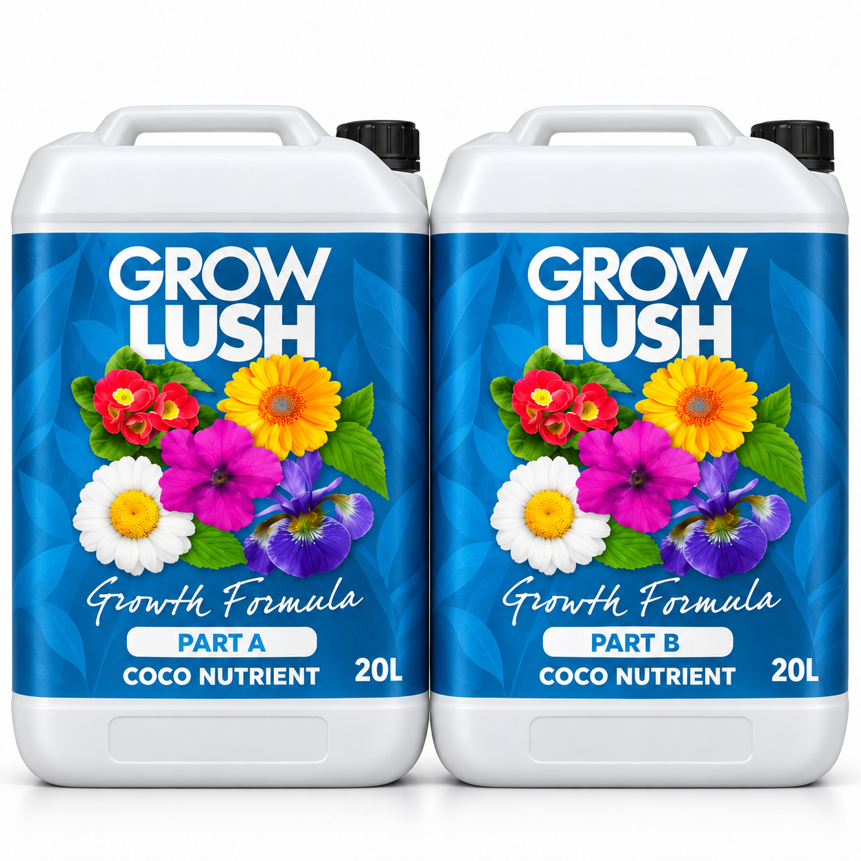 Growlush Coco Grow A&B 20L | Two-Part Coco Vegetative Nutrient
