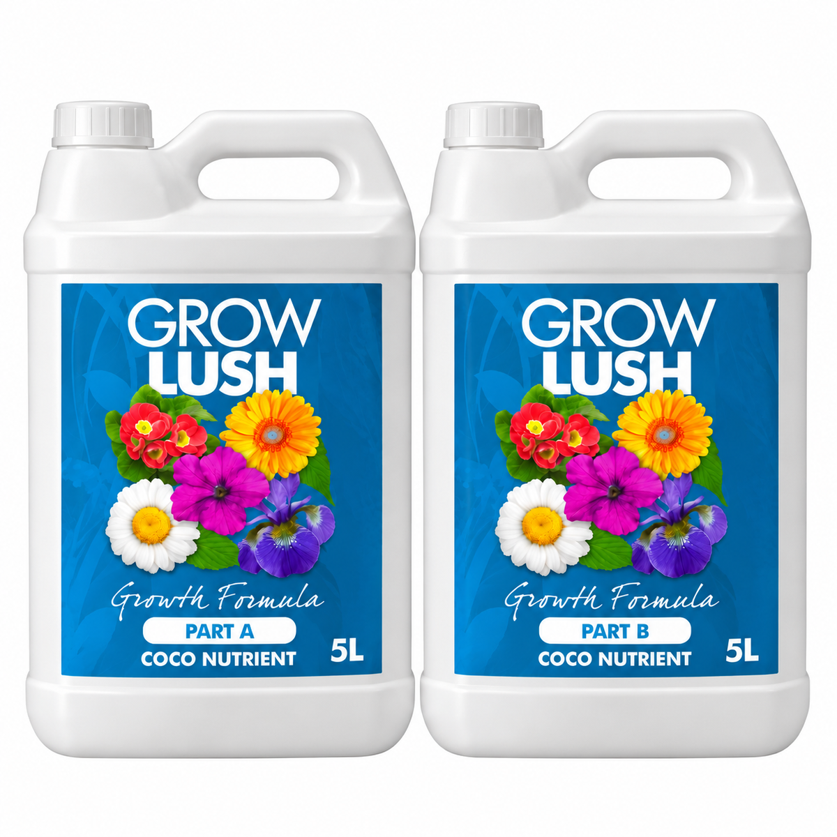 Growlush Coco Grow A&B 5L | Two-Part Coco Vegetative Nutrient