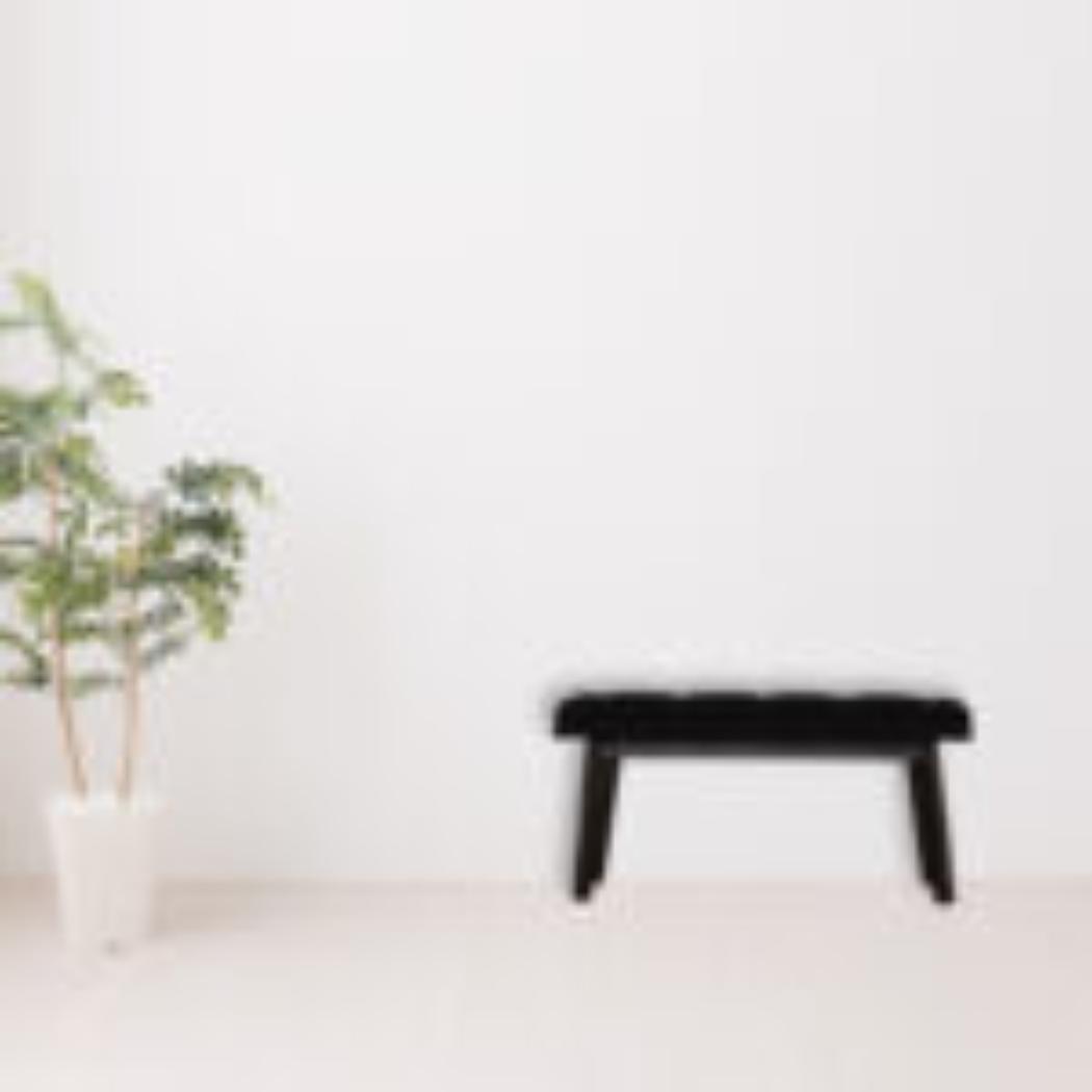 Hallway Bench | Black Velvet | Solid Mango Wood Frame | Upholstered Entryway Seating