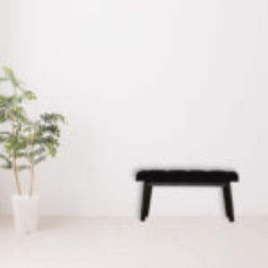 Hallway Bench | Black Velvet | Solid Mango Wood Frame | Upholstered Entryway Seating