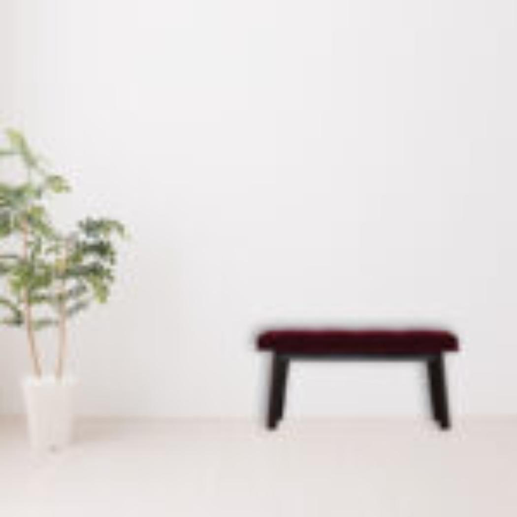 Hallway Bench | Wine Red Velvet | Solid Mango Wood Frame | Upholstered Entryway Seating