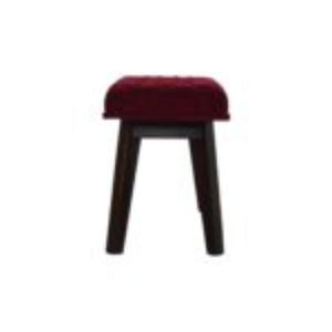 Hallway Bench | Wine Red Velvet | Solid Mango Wood Frame | Upholstered Entryway Seating