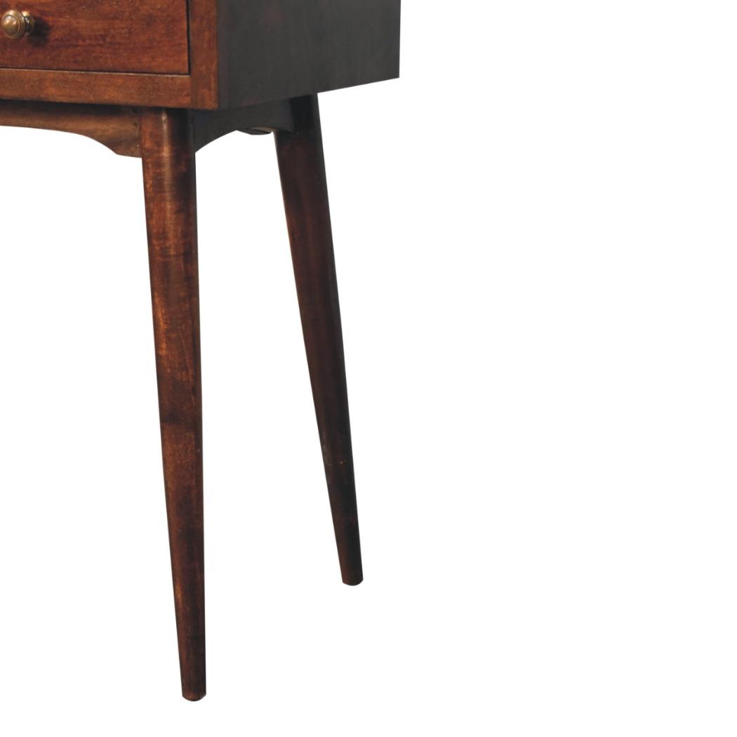Hallway Console Table | Solid Mango Wood | California Walnut Finish | 2 Drawers