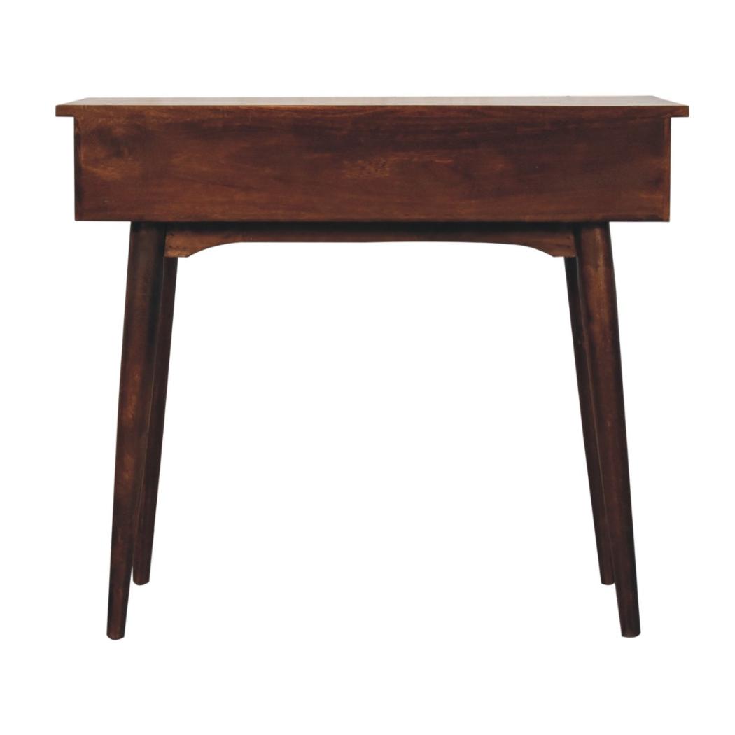 Hallway Console Table | Solid Mango Wood | California Walnut Finish | 2 Drawers