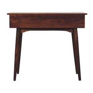 Hallway Console Table | Solid Mango Wood | California Walnut Finish | 2 Drawers