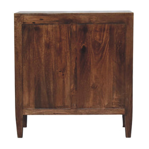 Harlow Compact Chest of Drawers | Solid Mango Wood | Three Drawers | Roasted Almond Finish